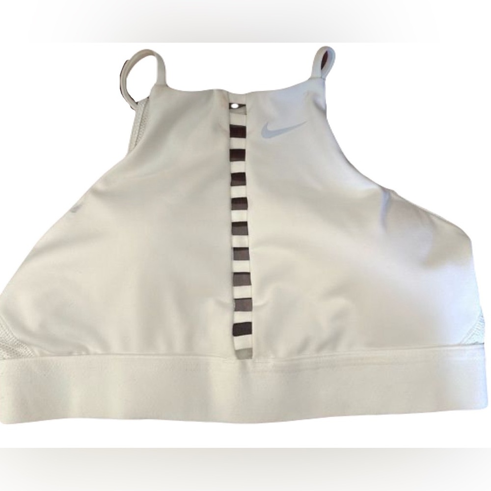 Nike White Halter Neck Sports Bra